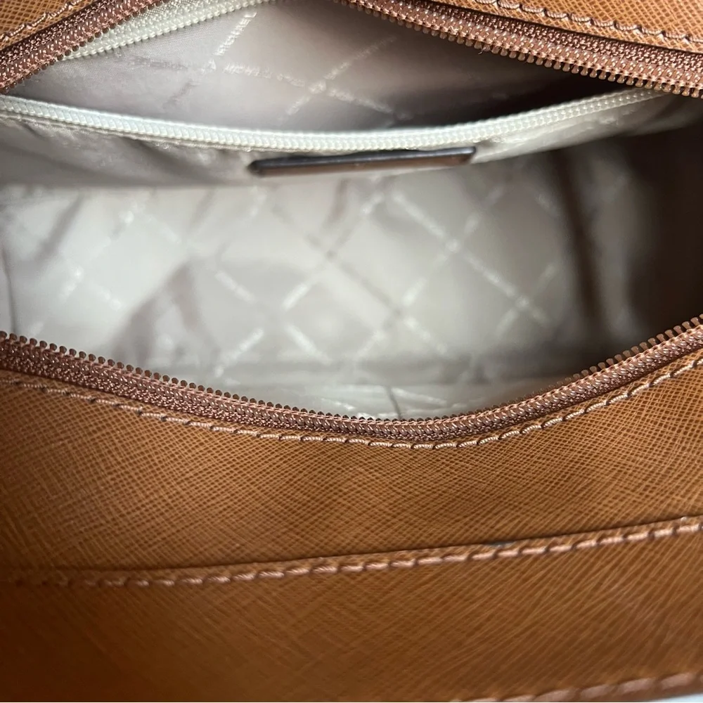 Michael Kors Dillon Saffiano Dark Khaki Leather Satchel
